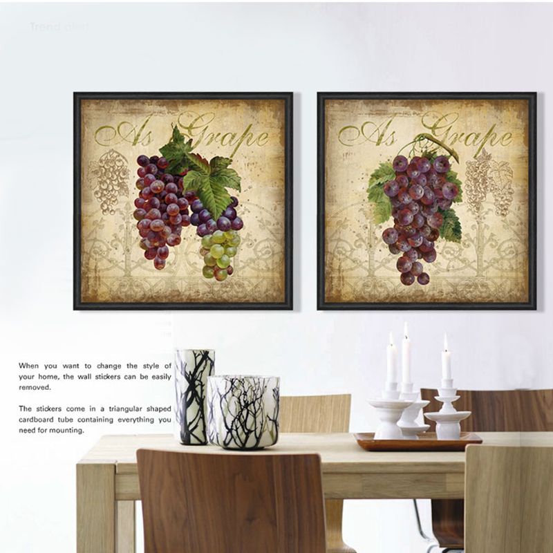 Fruit Painting Still Life Grape Poster Vintage Home Decor Wall Art Throughout Latest Grapes Wall Art (View 8 of 20)