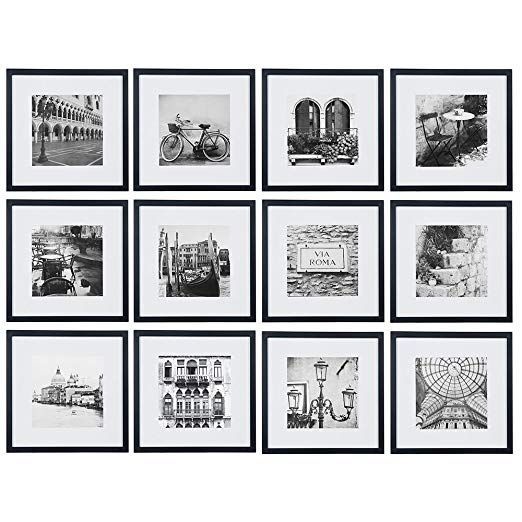 Gallery Perfect 12 Piece Black Square Photo Frame Gallery Wall Kit With In 2017 12 Piece Wall Art (View 13 of 20)