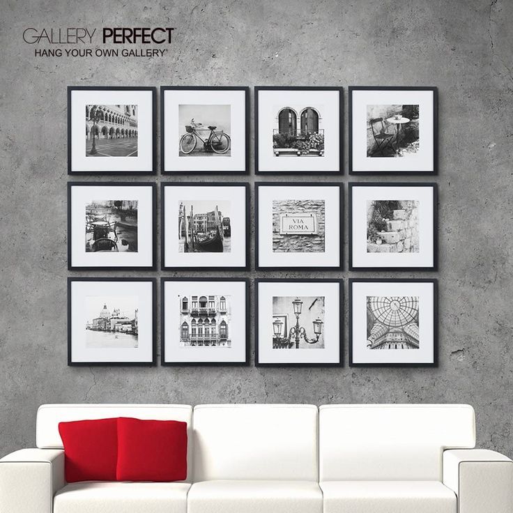 Gallery Perfect 12 Piece Black Square Photo Frame Gallery Wall Kit With In Best And Newest 12 Piece Wall Art (View 4 of 20)