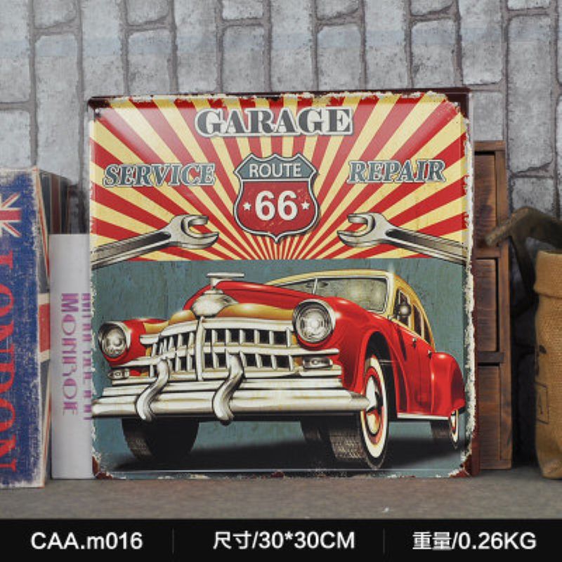 Garage Service Repair Large Vintage Metal Painting Poster Wall Sticker With 2017 Mechanics Wall Art (View 10 of 20)