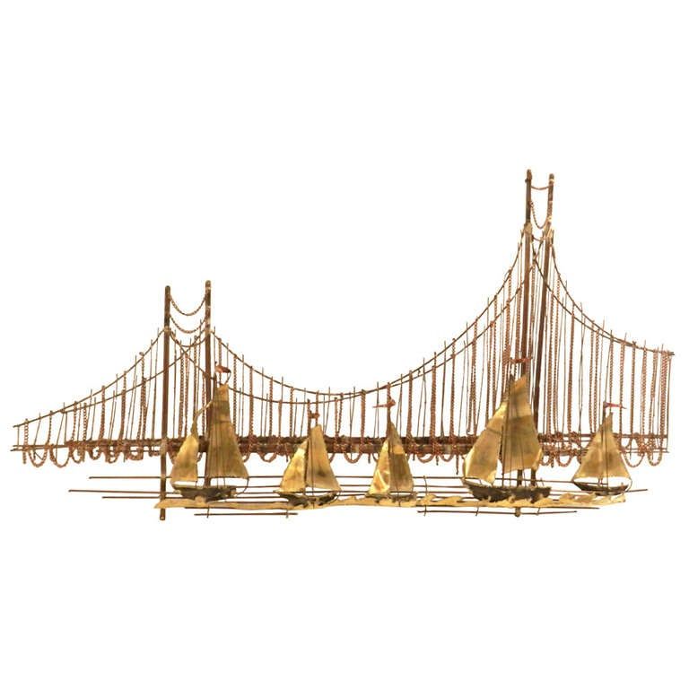 Golden Gate Bridge Metal Sculpture At 1stdibs Pertaining To Most Recently Released Bridge Wall Art (View 19 of 20)