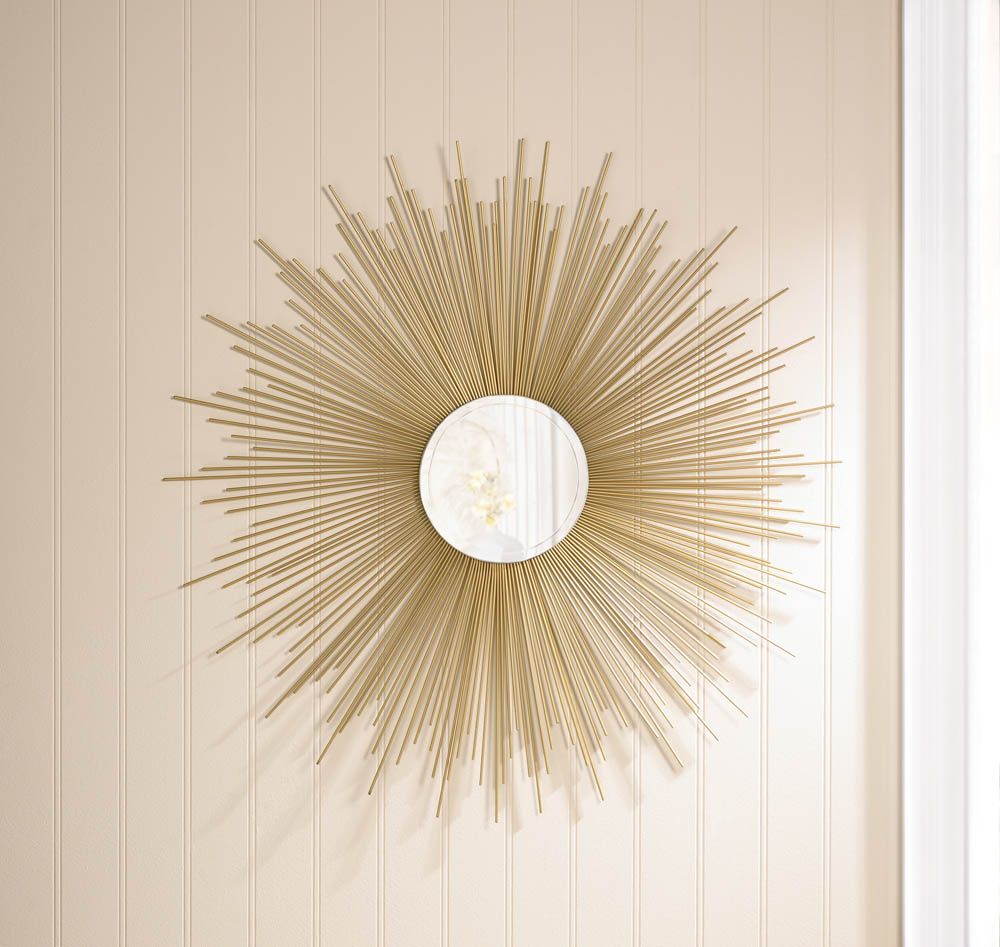 Golden Rays Sunburst Mirror Wholesale At Koehler Home Decor For Most Current Sunburst Mirrored Wall Art (View 20 of 20)