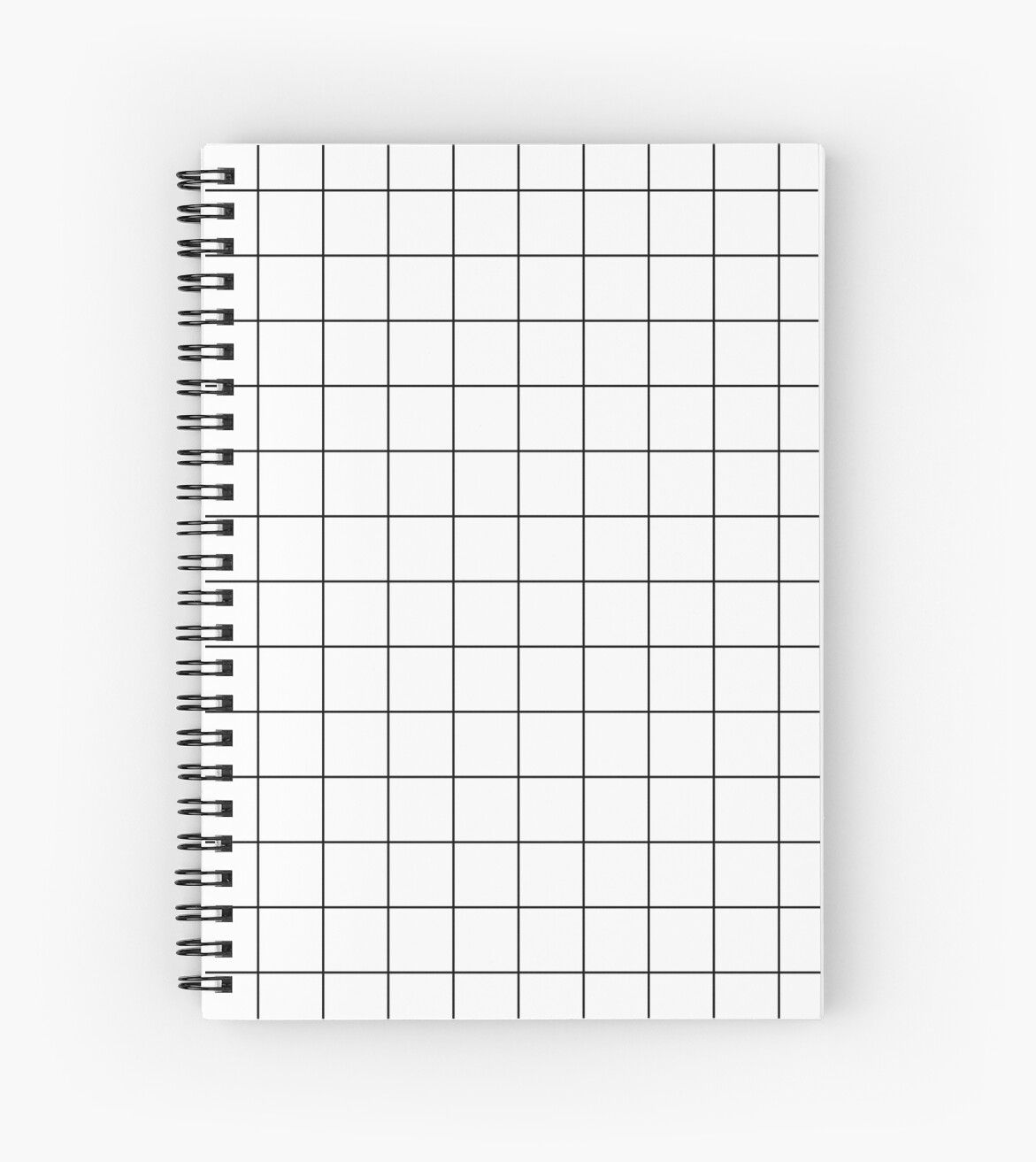 "graph Paper Grid Black Lines On White" Spiral Notebookrewstudio Within Latest Gridlines Metal Wall Art (View 12 of 20)