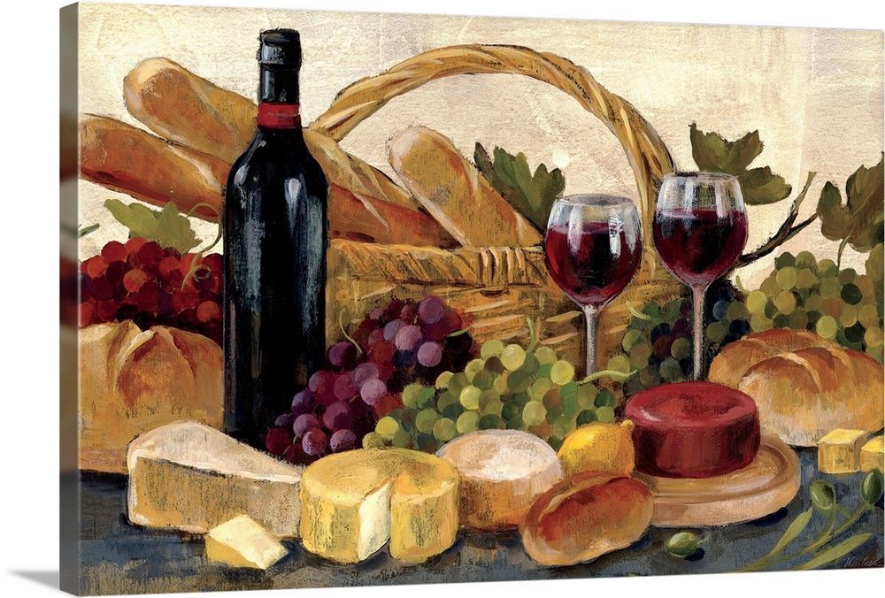 Great Big Canvas | "tuscan Evening Wine" Canvas Wall Art – Walmart For Most Recent Wine Wall Art (View 5 of 20)