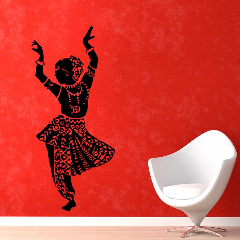 Indian Woman Belly Dance Wall Stickers Home Decorative Removable Self Intended For Recent Dancing Wall Art (View 12 of 20)