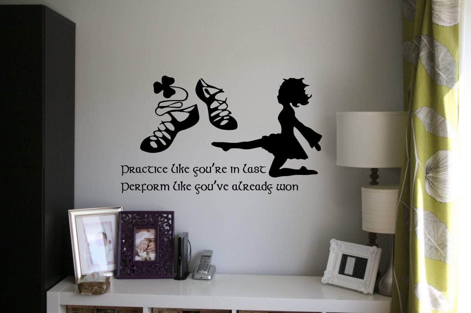 Irish Dance Practice Wall Decal | Wall Decal | Wall Art Decal Within Current Dancing Wall Art (View 15 of 20)