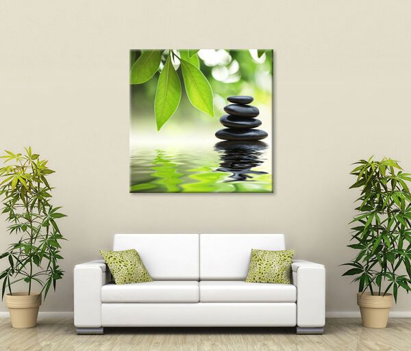 Japanese Zen Calming Large Canvas Wall Art Green Picture Stunning New With Regard To Latest Zen Life Wall Art (View 18 of 20)