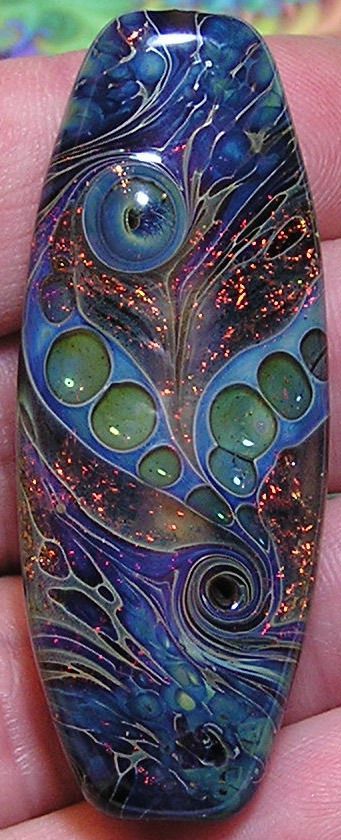 Joyous Creations Tail Spin Dichroic Lampwork Focal Bead | Lampwork Inside Most Recent Tail Spin Wall Art (View 6 of 20)