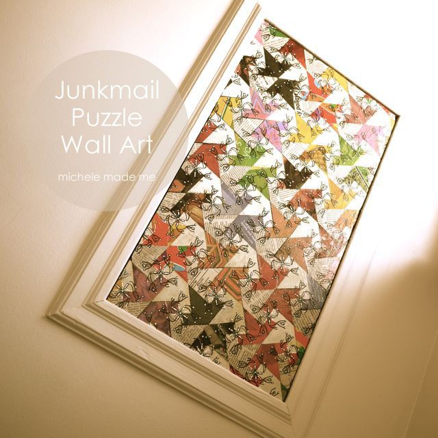 Junkmail Puzzle Wall Art – Michele Made Me Regarding Current Puzzle Wall Art (View 9 of 20)
