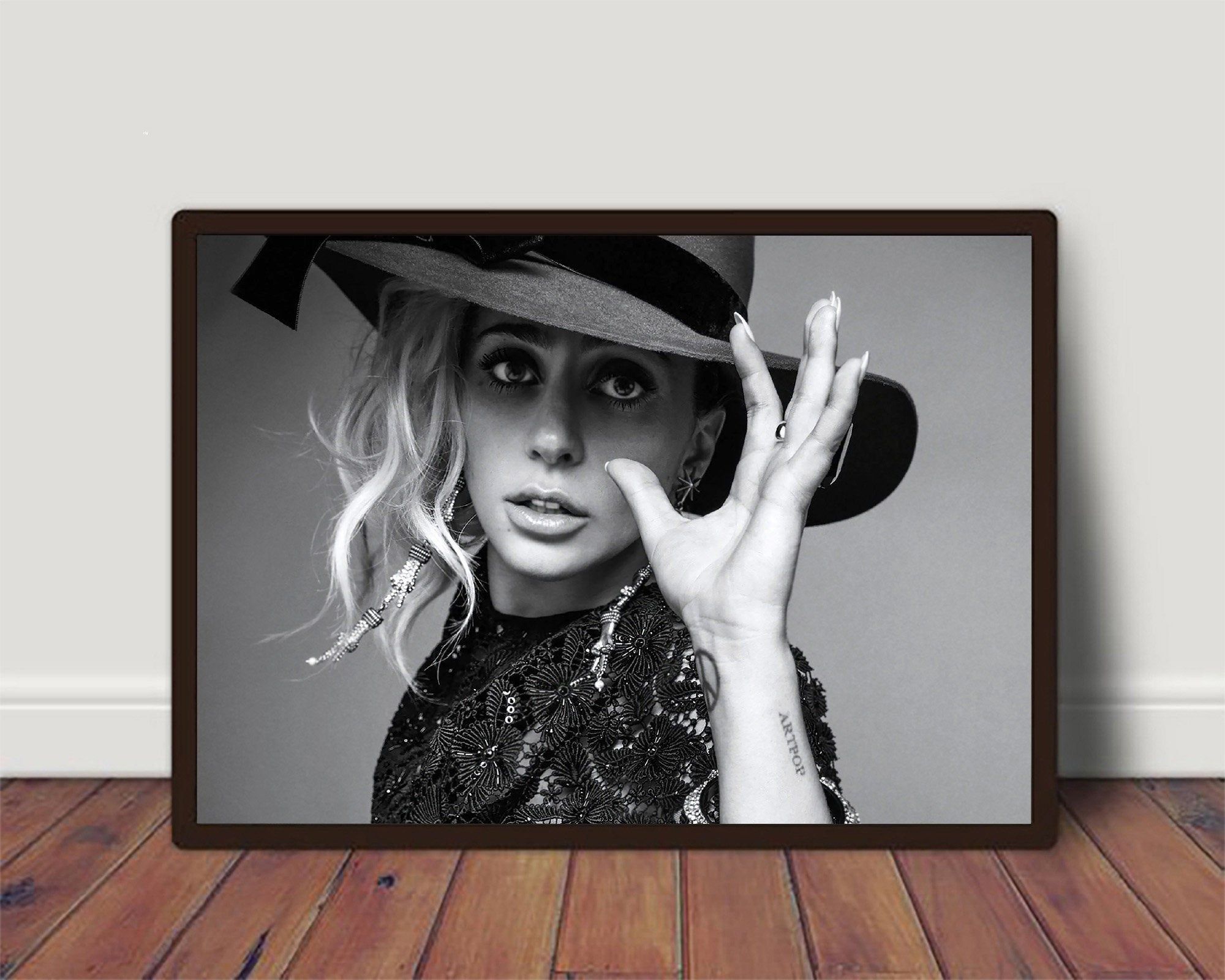 Lady Gaga Print, Lady Gaga Wall Art Print, Pop Music Singer Print, Ledy Throughout Recent Lady Wall Art (View 13 of 20)