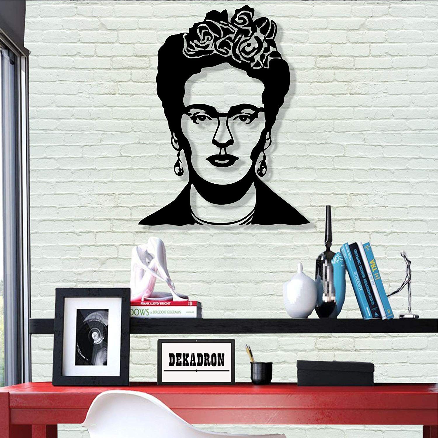 Lamodahome Frida Kahlo Metal Wall Art Decor 3d Wall Silhouette Metal Throughout Most Popular Silhouette Wall Art (View 1 of 20)