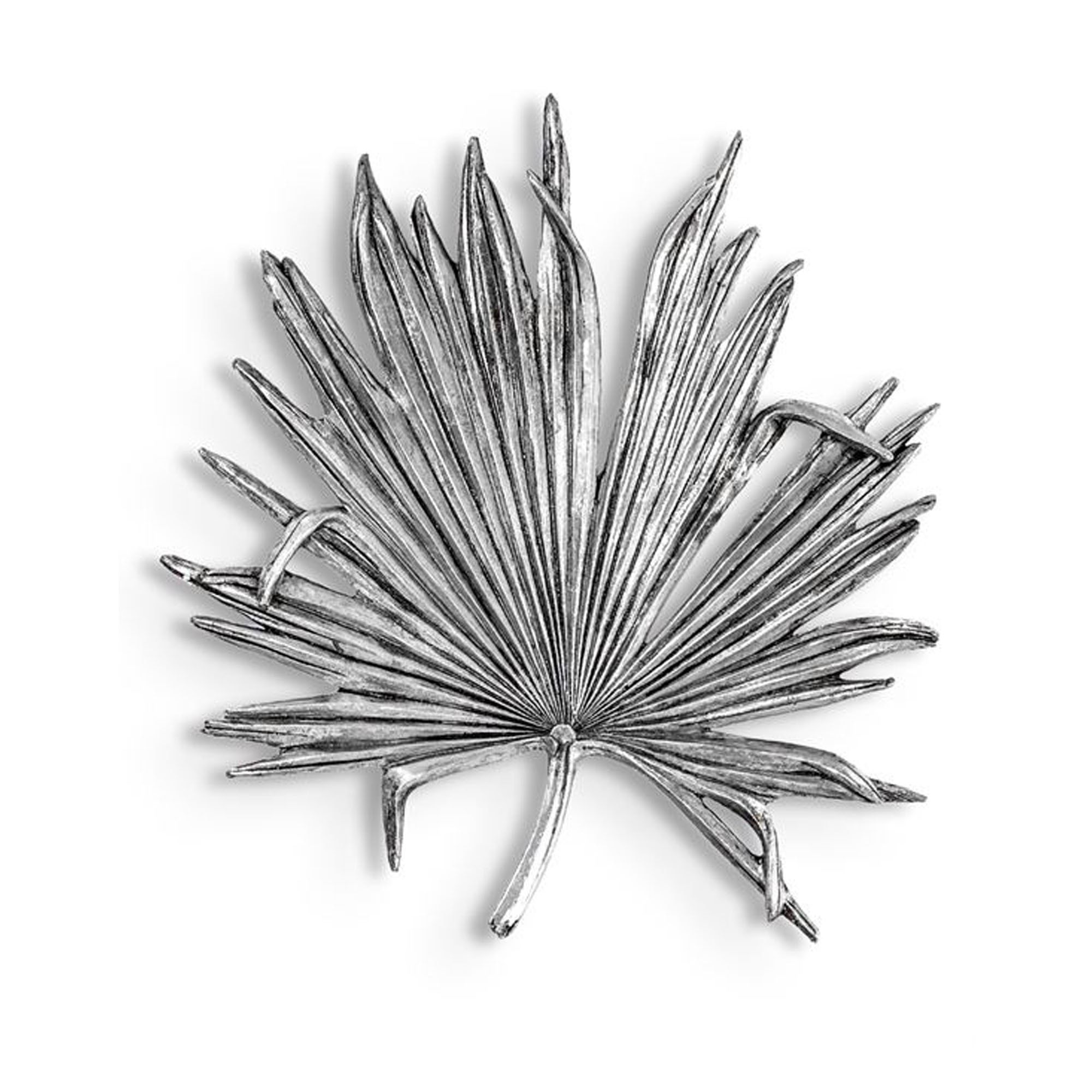 Large Antique Silver Palm Leaf Wall Decor | Antique Silver Palm Leaf In 2017 Antique Silver Metal Wall Art Sculptures (View 5 of 20)