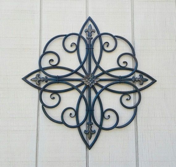Large Metal Wall Art Large Wrought Iron Wall Decor Scrolled With Most Recent Brass Iron Wall Art (View 7 of 20)