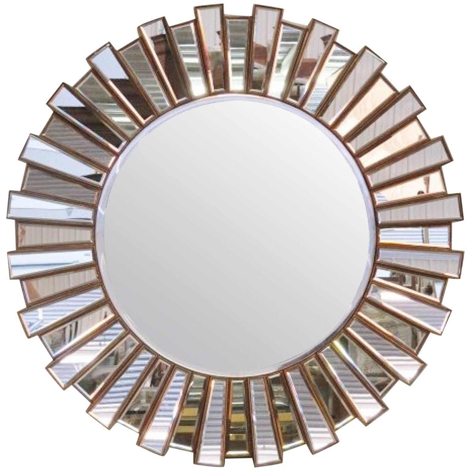 Large Mirrored Sunburst Mirror At 1stdibs For 2017 Sunburst Mirrored Wall Art (View 5 of 20)