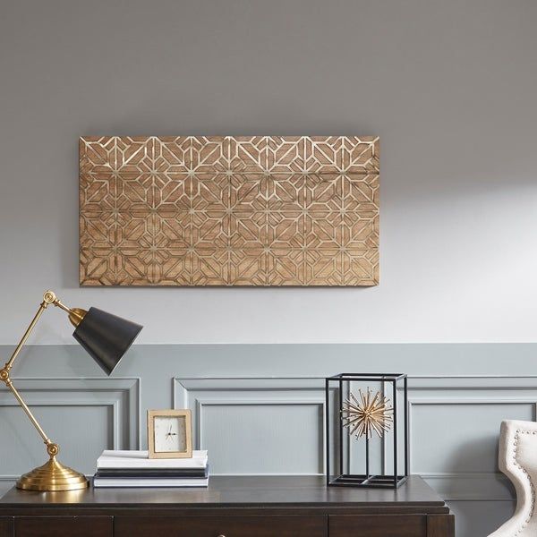 Madison Park Signature Mormont Wooden Wall Art With Pattern – Gold – On With Newest Signature Wall Art (View 3 of 20)