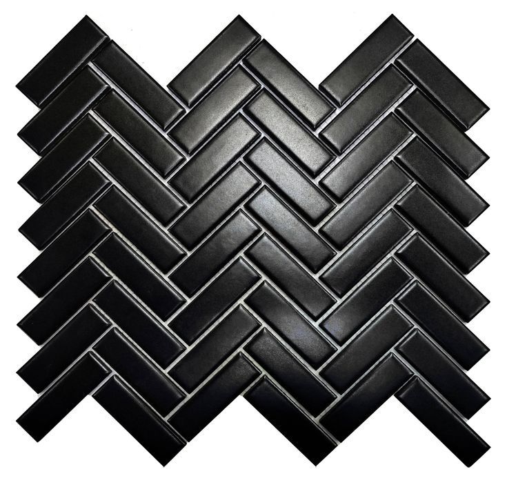 Matte Black Herringbone Porcelain Tile In 2021 | Porcelain Tile, Black Throughout Most Current Matte Blackwall Art (Gallery 20 of 20)