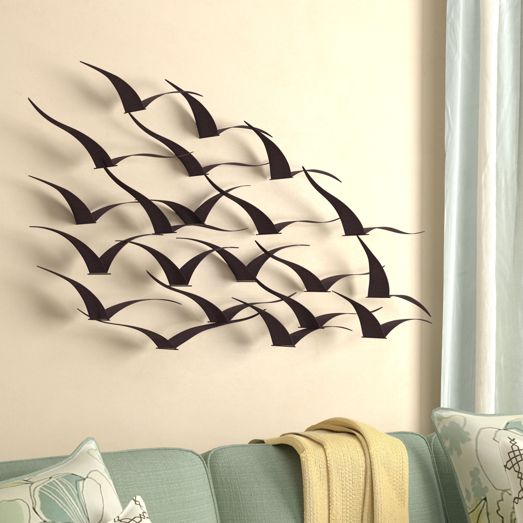 Metal Bird Wall Decor You'll Love In 2021 – Visualhunt Within 2018 Wooden Blocks Metal Wall Art (View 6 of 20)