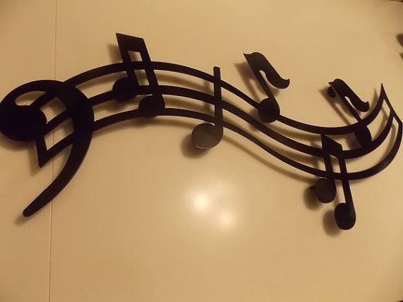 Metal Crafted Music Notes W/ Bass Clef Wall Art Hanging | Etsy | Music Pertaining To 2017 The Bassist Wall Art (View 10 of 20)
