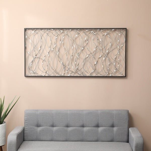 Metal Infinity Rectangular Wall Decor – Overstock – 29473755 Regarding 2018 Swirly Rectangular Wall Art (View 12 of 20)