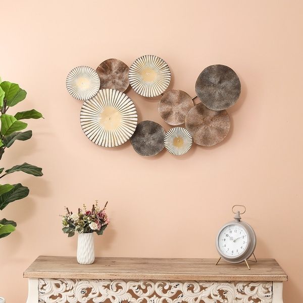 Metal Multi Colored Petals Wall Decor – Overstock – 30989091 Inside Most Up To Date Multi Color Metal Wall Art (View 12 of 20)