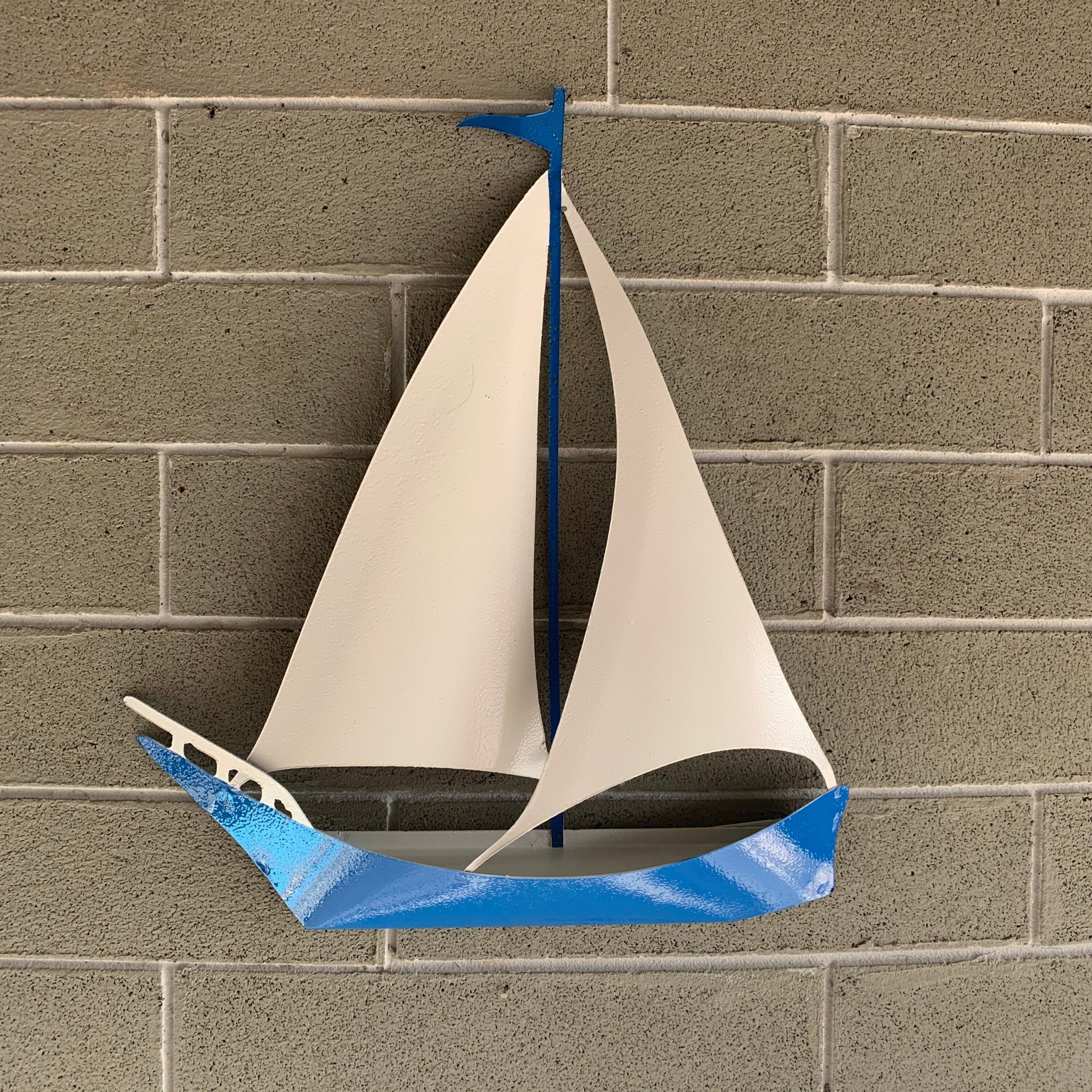 Metal Sailboat Wall Art——  Hanging Metal Boat Regarding 2018 Sail Wall Art (View 5 of 20)