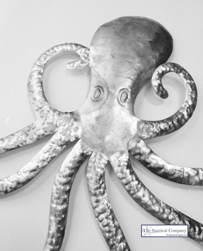 Metal Tin Octopus Wall Art – Coastal Home Decor – The Nautical Company Uk Regarding 2018 Octopus Metal Wall Sculptures (View 20 of 20)