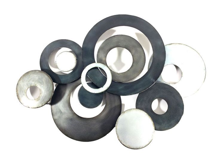 Metal Wall Art – Charcoal Linked Circle Disc Abstract Regarding Latest Charcoal Metal Wall Art (View 18 of 20)