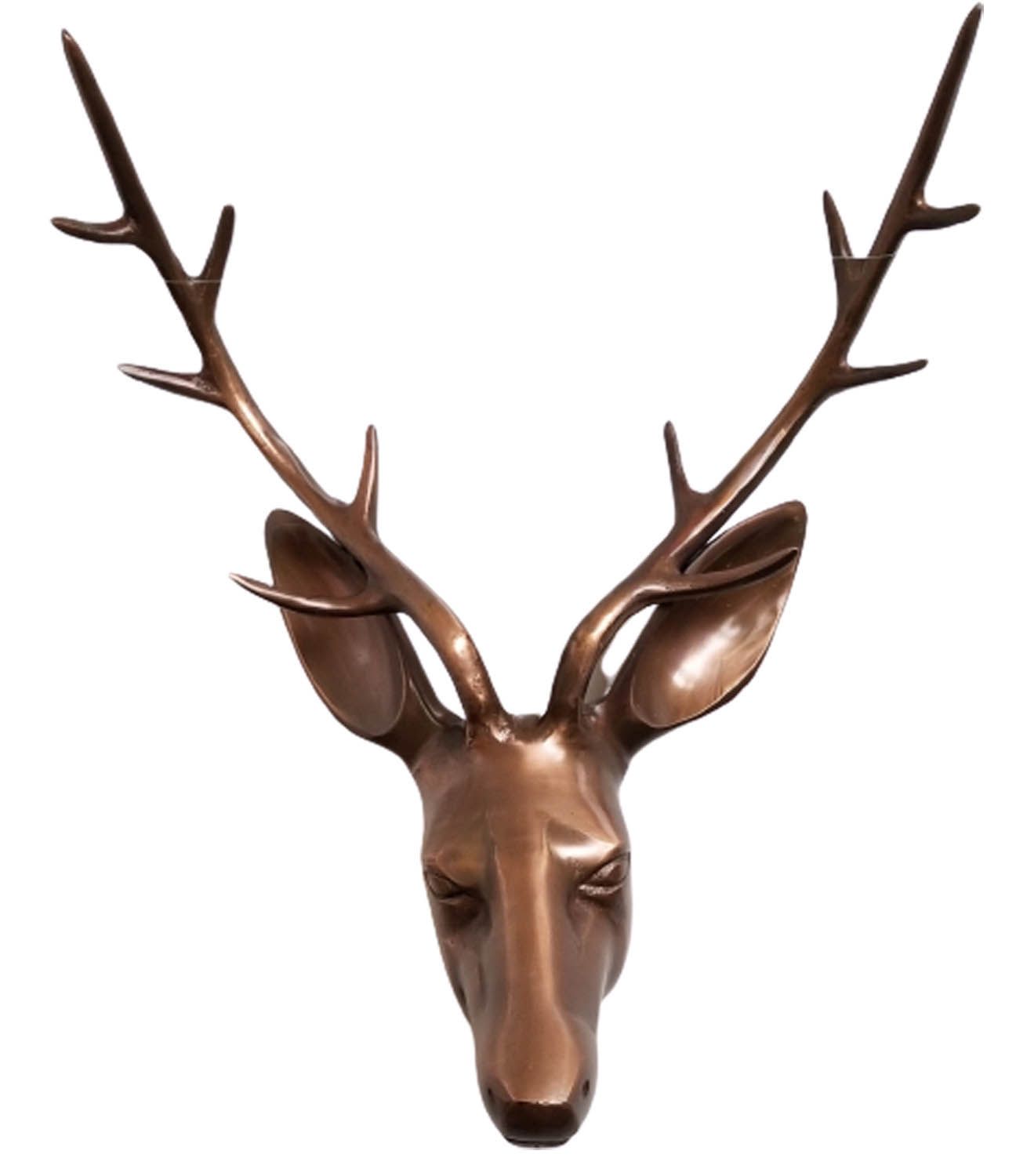 Metal Wall Art – Large Copper Deer Stag Head Pertaining To Most Recent Deer Wall Art (View 5 of 20)