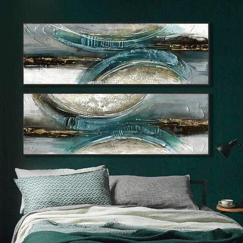 Modern Abstract Painting Horizontal Rectangle Long Posters Prints For Latest Rectangular Wall Art (View 11 of 20)