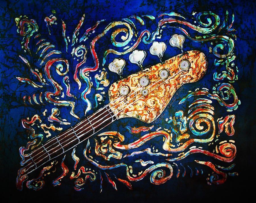 Music Tapestries | Guitar Wall Art, Guitar Painting, Canvas Prints In Recent The Bassist Wall Art (View 17 of 20)