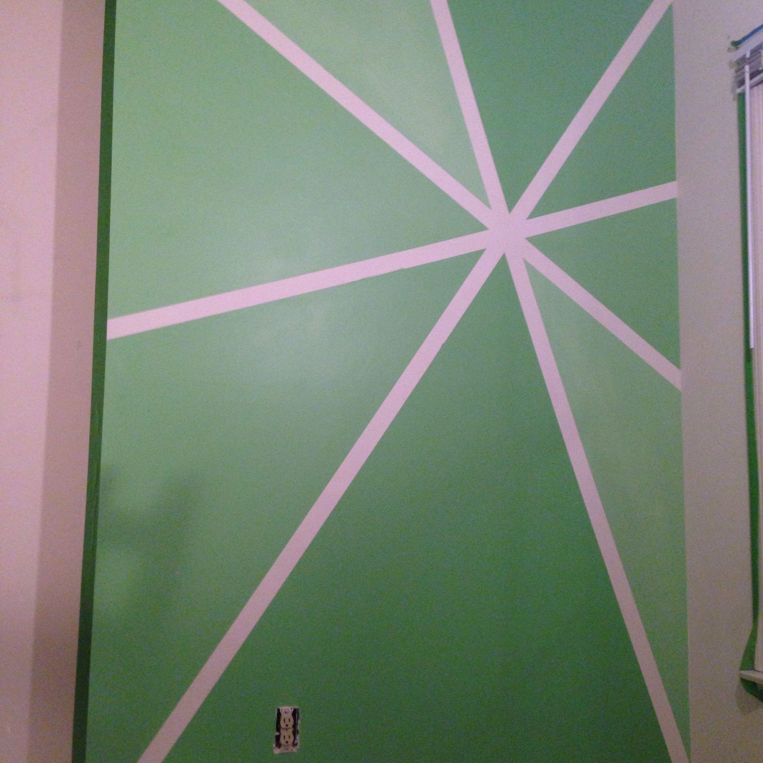 My Pinwheel Wall :) | Painted Feature Wall, Geometric Wall Paint, Wall Throughout Current Pinwheel Wall Art (View 9 of 20)