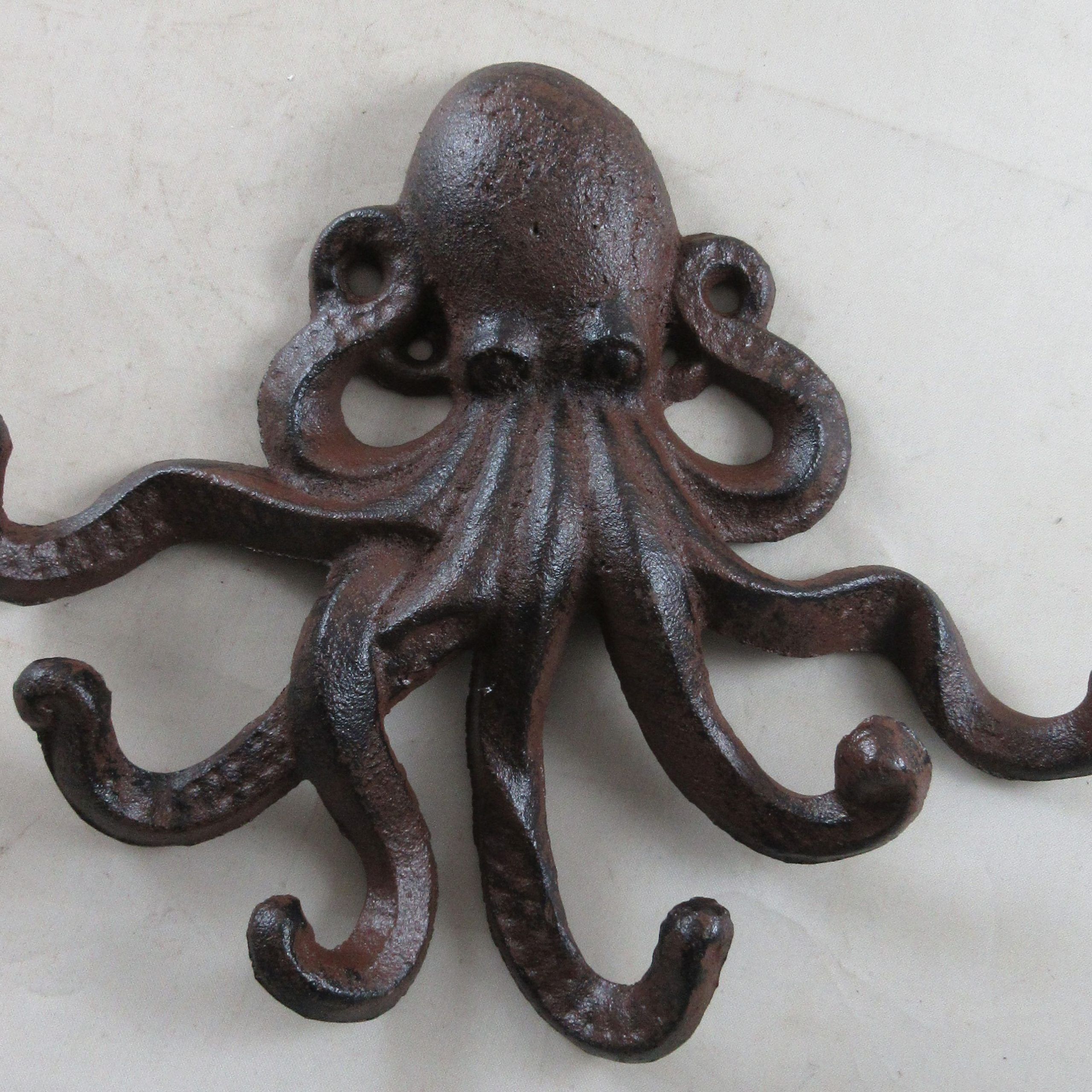 Nautical Cast Iron Octopus Wall Decor – Walmart – Walmart Inside Most Current Octopus Metal Wall Sculptures (View 1 of 20)