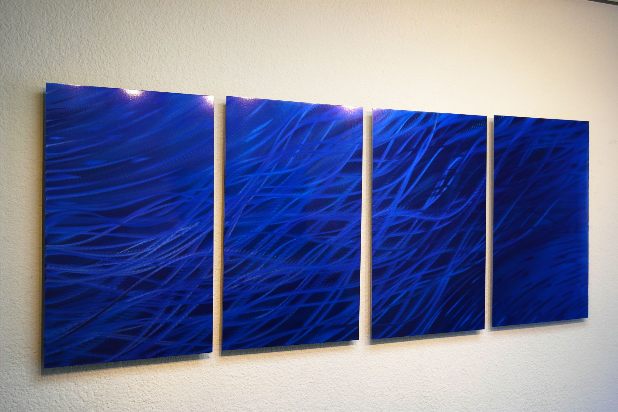 Ocean Dark Blue – Metal Wall Art Abstract Sculpture Modern Decor With Regard To Current Abstract Modern Metal Wall Art (View 15 of 20)