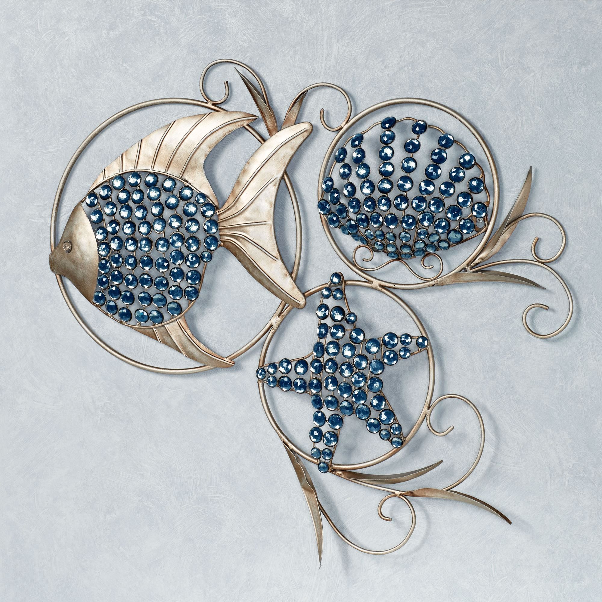 Ocean Gems Fish And Seashell Metal Wall Art Throughout Newest Sea Wall Art (View 1 of 20)