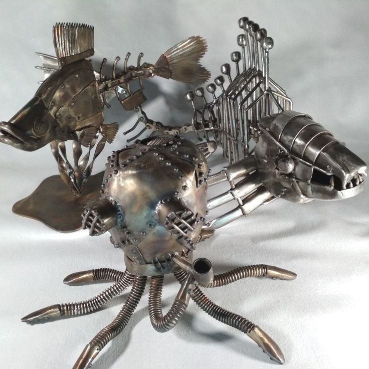 Octopus Poulpe Stainless Steel Metal Sculpture Steampunk | Etsy In 2021 Throughout Most Popular Stainless Steel Metal Wall Sculptures (View 10 of 20)