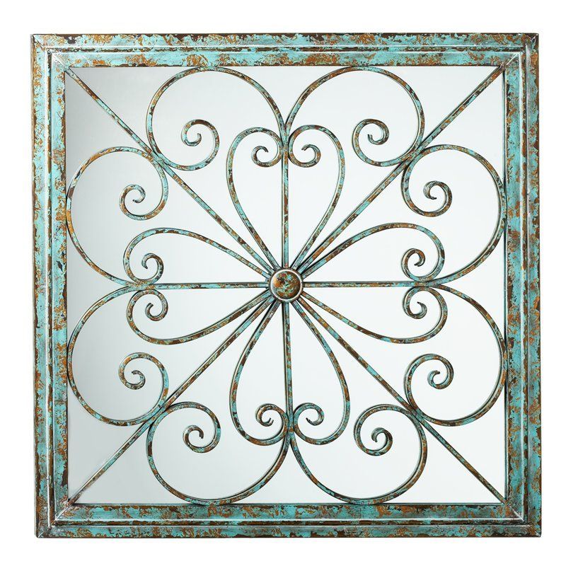 One Allium Way Framed Square Scroll Wall Decor | Wayfair | Window Wall Inside Current Antique Square Wall Art (View 5 of 20)