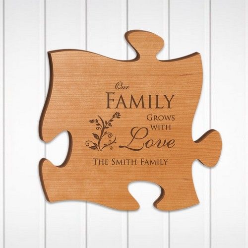 Our Family Grows With Love Personalized Wood Puzzle Wall Art Inside Latest Puzzle Wall Art (View 10 of 20)