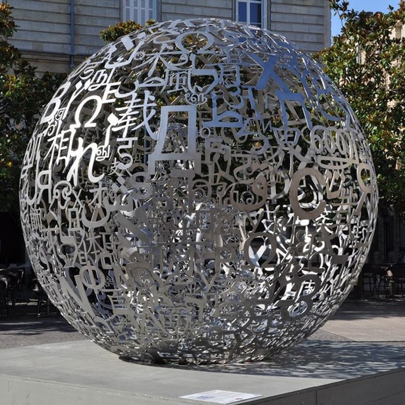 Outdoor Large 304 Grade Stainless Steel Hollow Ball Sculpture For With Most Current Stainless Steel Metal Wall Sculptures (View 5 of 20)