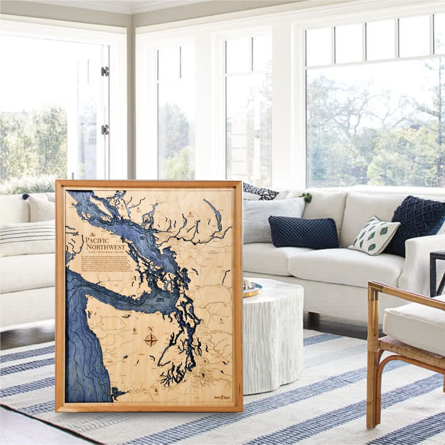 Pacific Northwest Nautical Wood Chart | 3d Wall Art 24"x30" | Sea And Pertaining To Most Recently Released Northwest Wall Art (View 12 of 20)