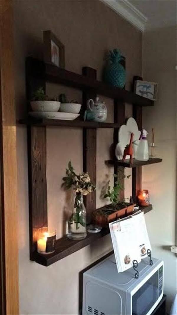 Pallet Shelf For Wall Decor – Easy Pallet Ideas Intended For 2017 Wall Art With Shelves (View 10 of 20)