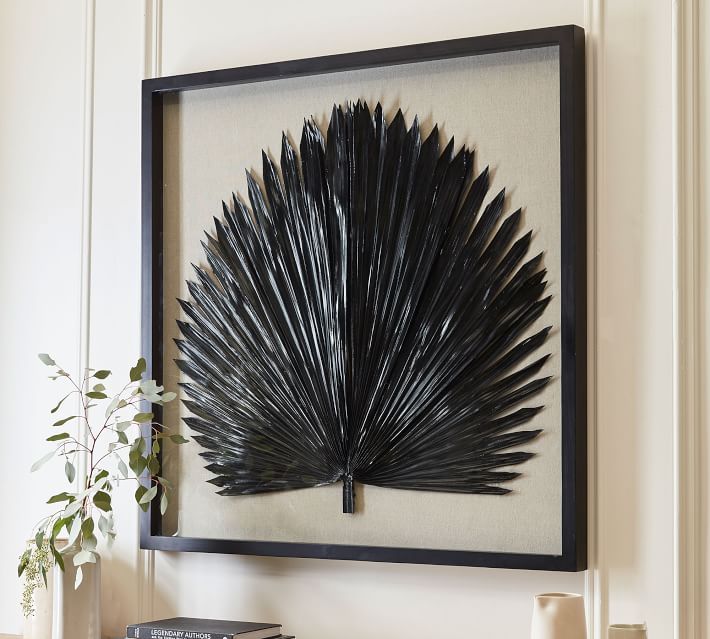 Palm Leaf Shadow Box Art – Black | Wall Art | Pottery Barn Pertaining To Best And Newest Shadows Wall Art (View 8 of 20)