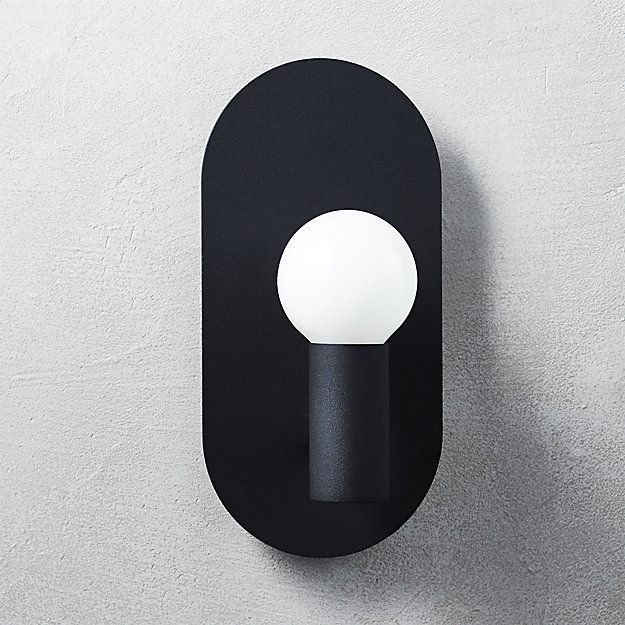 Plate Matte Black Wall Sconce | Cb2 Intended For Newest Matte Blackwall Art (View 15 of 20)