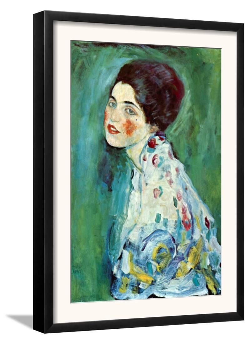 Portrait Of A Lady Framed Art Print Wall Artgustav Klimt –  (View 3 of 20)
