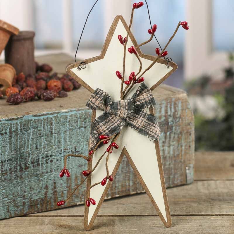 Primitive Wood Star Ornament – Wall Art – Primitive Decor Throughout Recent Large Wall Decor Ornaments (View 12 of 20)