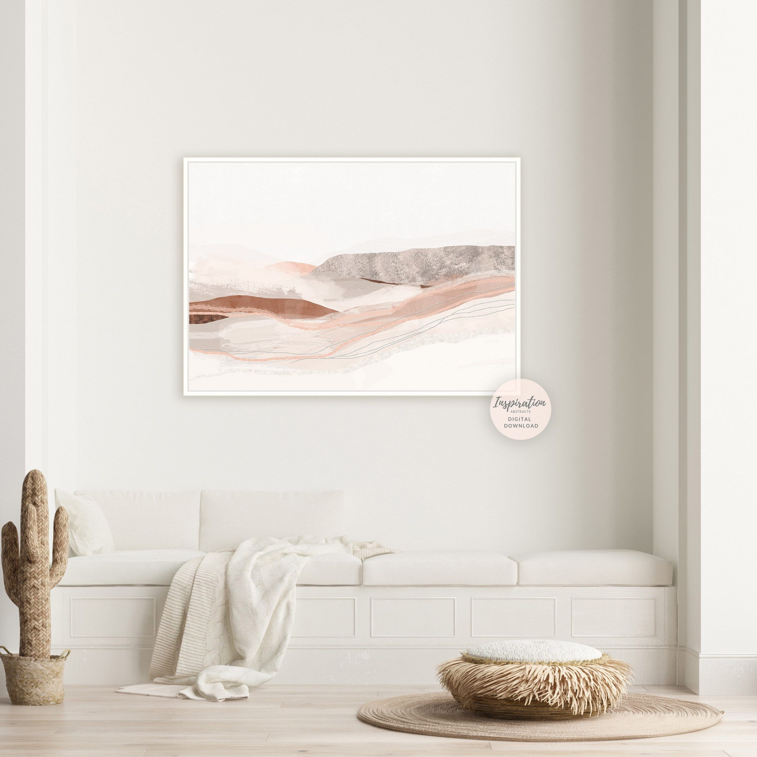 Printable Landscape Painting, Earth Tone Print, Minimal Abstract Art Regarding Best And Newest Earth Wall Art (View 6 of 20)
