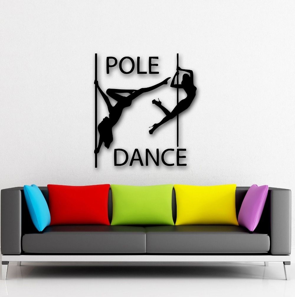 Removable Vinyl Decal Pole Dance Sexy Girls Dance Wall Sticker Art In 2018 Dancing Wall Art (View 16 of 20)