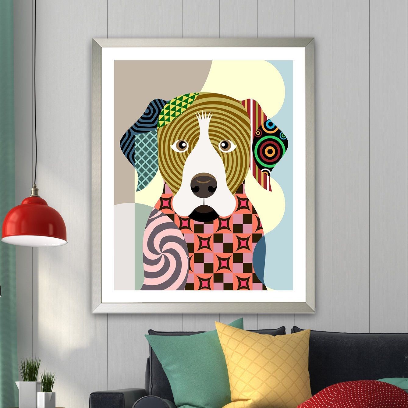Rottweiler Wall Art Decor Gift, Rottie Dog Print Within Recent Dog Wall Art (View 9 of 20)