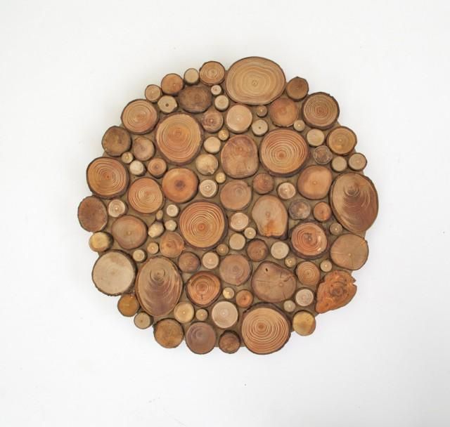 Rustic Circular Wood Tree Slice Centerpiece Decorative Wall Art Wooden Inside Most Popular Branches Wood Wall Art (View 10 of 20)