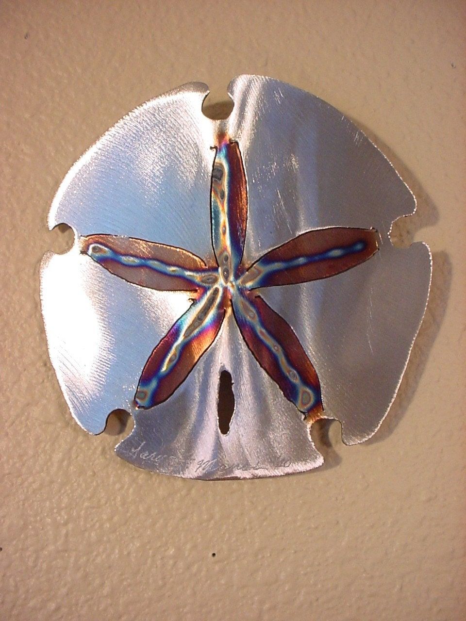 Sand Dollar Sanddollar Steel Wall Art Metal Ocean Beach House With Regard To Most Recent Sand And Sea Metal Wall Art (View 8 of 20)