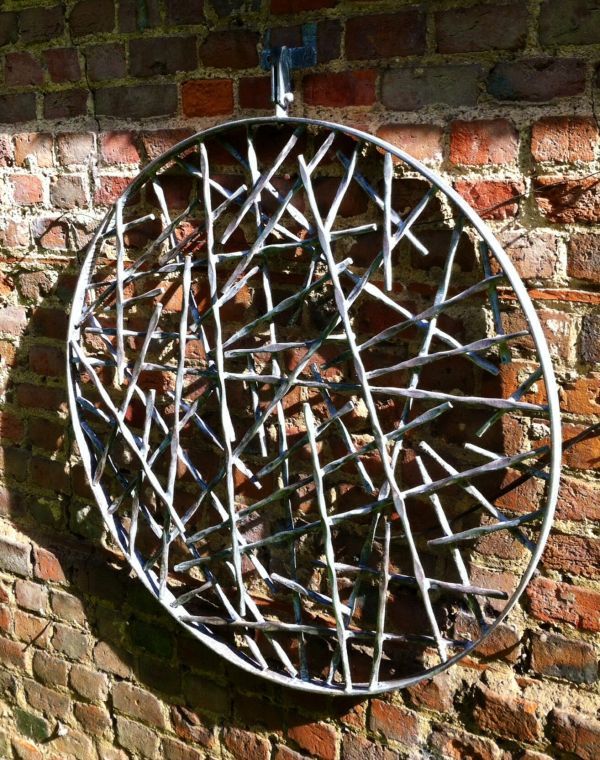 Sculpture: 'wall Disc (round Circular Wall Hung Mounted Modern In Latest Round Gray Disc Metal Wall Art (View 5 of 20)